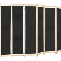 Kamerscherm met 6 panelen 240x170x4 cm stof zwart><noscript><img width=