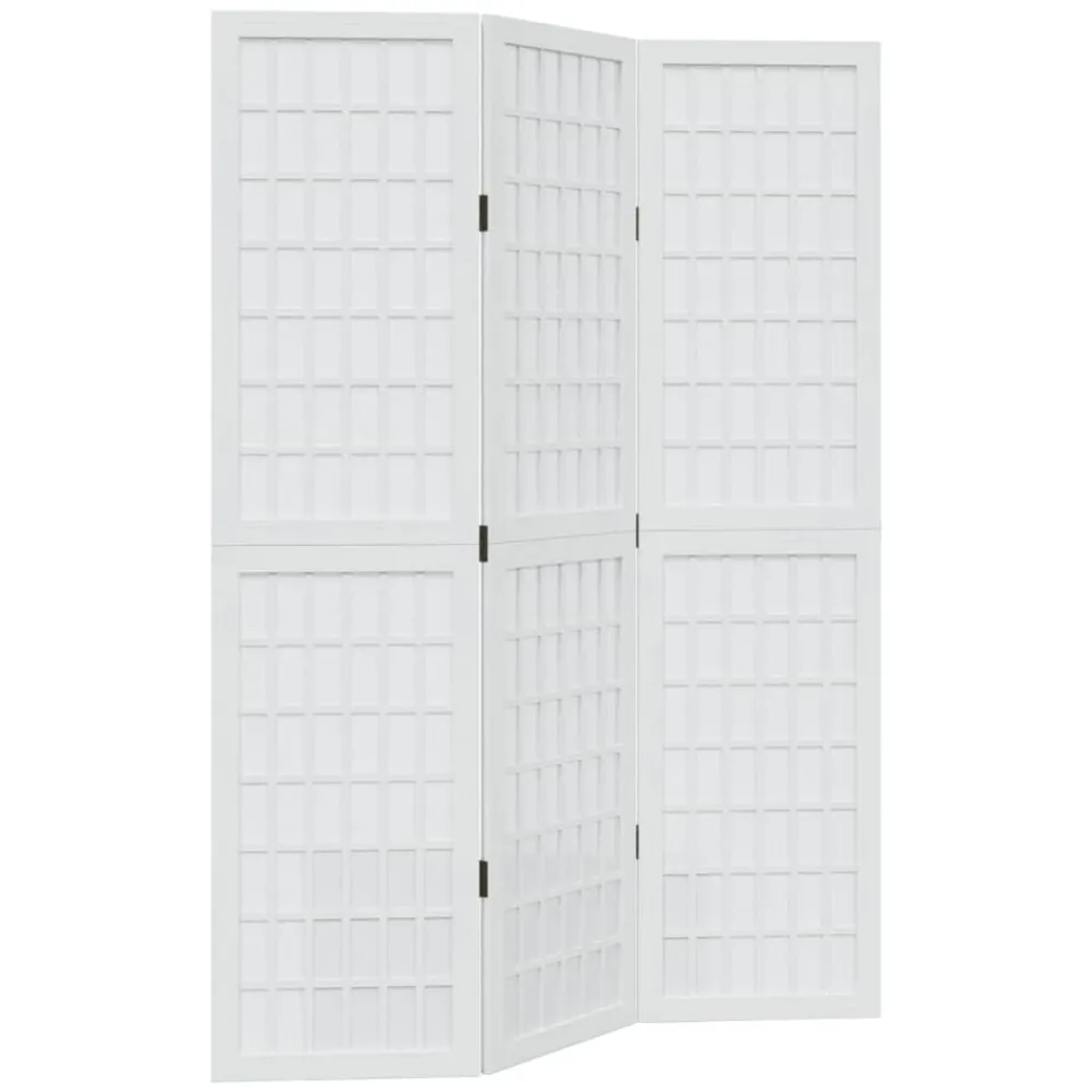 Kamerscherm met 3 panelen massief paulowniahout wit>vidaXL Outlet