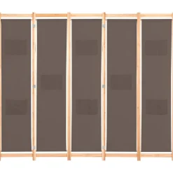 Kamerschermen*vidaXL Kamerscherm met 5 panelen 200x170x4 cm stof bruin