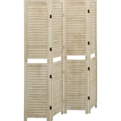 Kamerscherm met 4 panelen massief paulowniahout>vidaXL Discount
