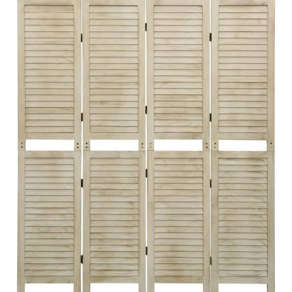 Kamerscherm met 4 panelen massief paulowniahout>vidaXL Discount