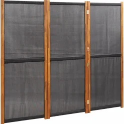 Kamerschermen*vidaXL Kamerscherm met 3 panelen 210x180 cm Zwart