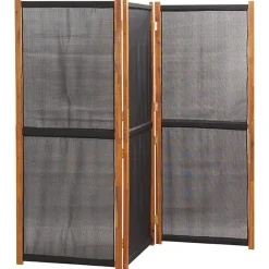 Kamerschermen*vidaXL Kamerscherm met 3 panelen 210x180 cm Zwart