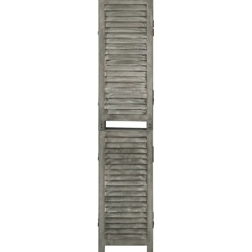 Kamerschermen*vidaXL Kamerscherm met 5 panelen 179x166 cm massief hout grijs