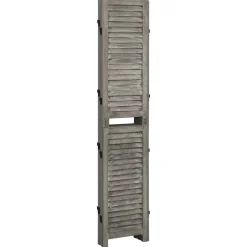 Kamerschermen*vidaXL Kamerscherm met 5 panelen 179x166 cm massief hout grijs