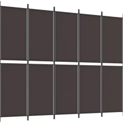 Kamerschermen*vidaXL Kamerscherm met 5 panelen 250x200 cm stof Bruin