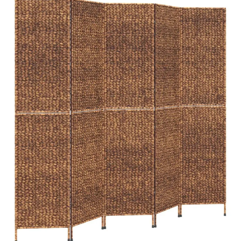 Kamerschermen*vidaXL Kamerscherm met 5 panelen 205x180 cm waterhyacint bruin