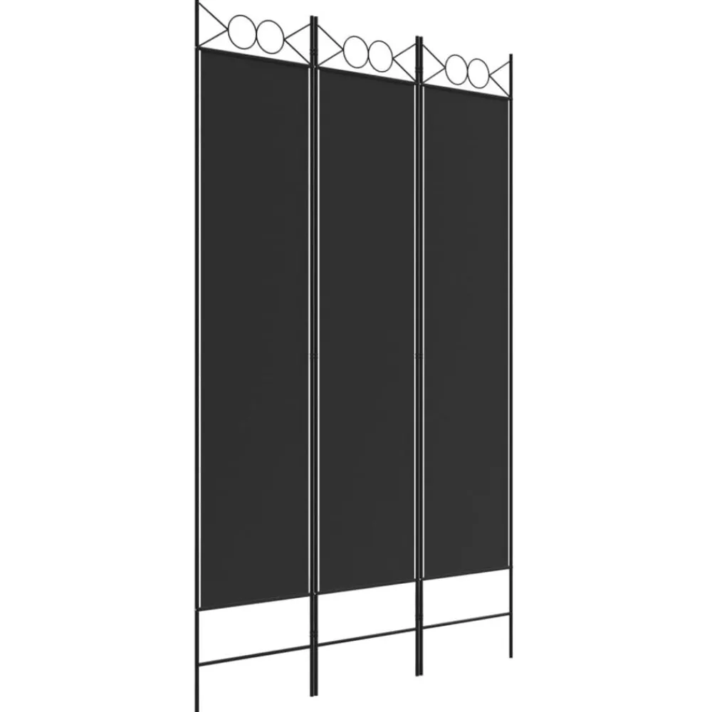 Kamerschermen*vidaXL Kamerscherm met 3 panelen 120x200 cm stof Zwart