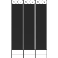Kamerschermen*vidaXL Kamerscherm met 3 panelen 120x200 cm stof Zwart