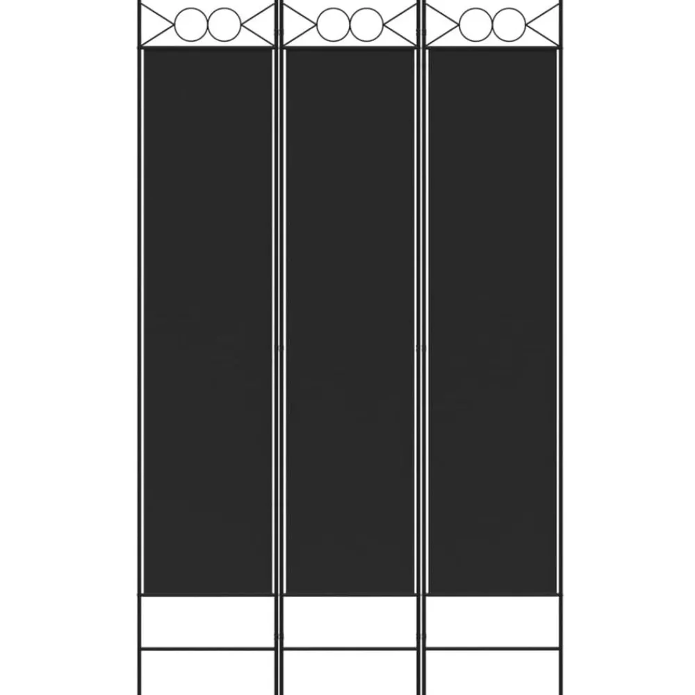 Kamerschermen*vidaXL Kamerscherm met 3 panelen 120x200 cm stof Zwart