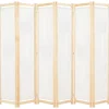 Kamerscherm met 6 panelen 240x170x4 cm stof crème>vidaXL Discount