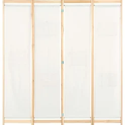 Kamerschermen*vidaXL Kamerscherm met 4 panelen 160x170x4 cm stof crème