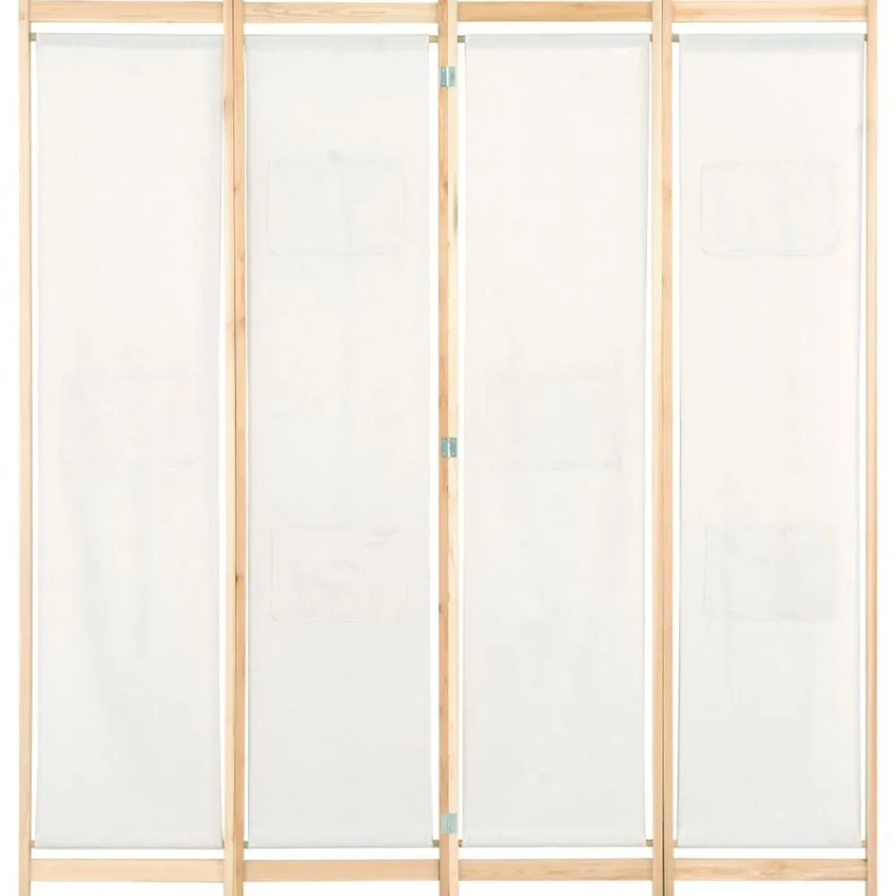 Kamerschermen*vidaXL Kamerscherm met 4 panelen 160x170x4 cm stof crème