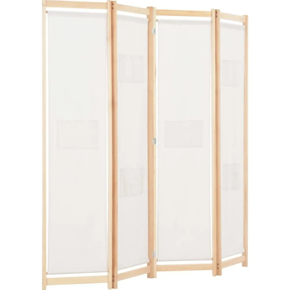 Kamerschermen*vidaXL Kamerscherm met 4 panelen 160x170x4 cm stof crème