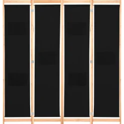 Kamerschermen*vidaXL Kamerscherm met 4 panelen 160x170x4 cm stof zwart
