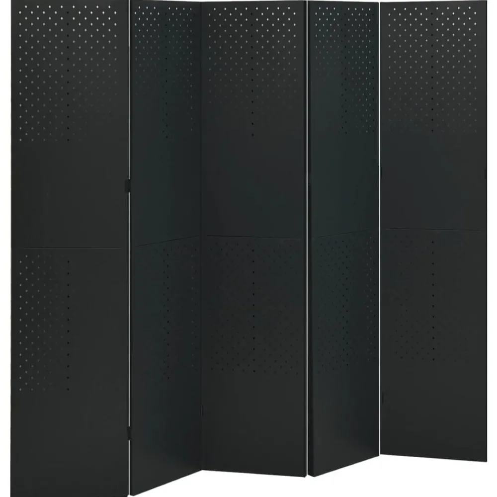Kamerscherm met 5 panelen 200x180 cm staal>vidaXL Online