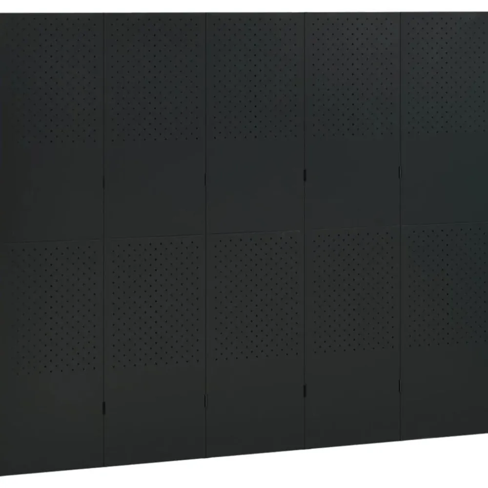 Kamerscherm met 5 panelen 200x180 cm staal>vidaXL Online
