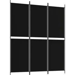 Kamerschermen*vidaXL Kamerscherm met 3 panelen 150x180 cm stof Zwart
