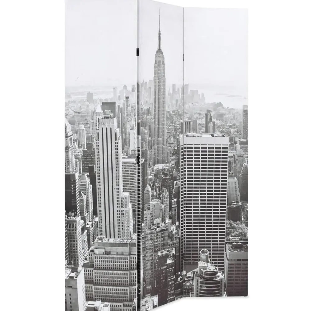 Kamerscherm New York bij daglicht 120x170 cm zwart en wit>vidaXL New