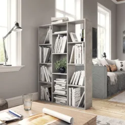 Kamerscherm/boekenkast 100x24x140 cm bewerkt hout><noscript><img width=