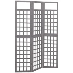 Kamerschermen*vidaXL Kamerscherm/trellis met 3 panelen 121x180 cm vurenhout Grijs