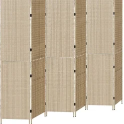 Kamerschermen*vidaXL Kamerverdeler 292 x 180 cm poly rattan Beige
