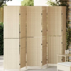 Kamerschermen*vidaXL Kamerverdeler 292 x 180 cm poly rattan Beige
