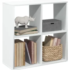 Boekenkasten & Wandplanken*vidaXL Kamerverdeler Boekenkast 69,5x29x69,5 cm Bewerkt Hout Wit