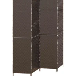 Kamerschermen*vidaXL Kamerverdeler 195 x 180 cm poly rattan Bruin
