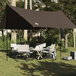 Buitensport*vidaXL Kampeerluifel waterdicht 438x376x212 cm Bruin