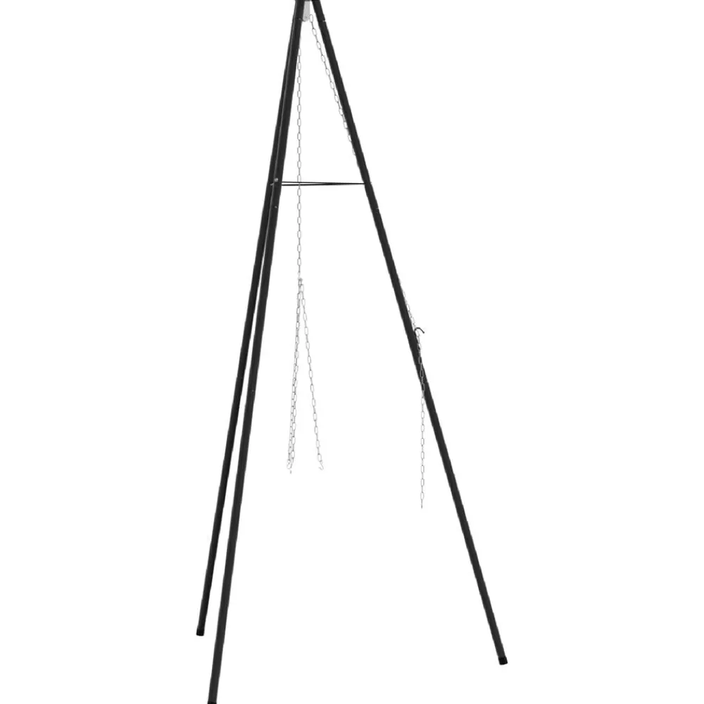Keuken & Eetkamer*vidaXL Kampvuur tripod Zwart 92 x 92 x 151,5 cm Staal