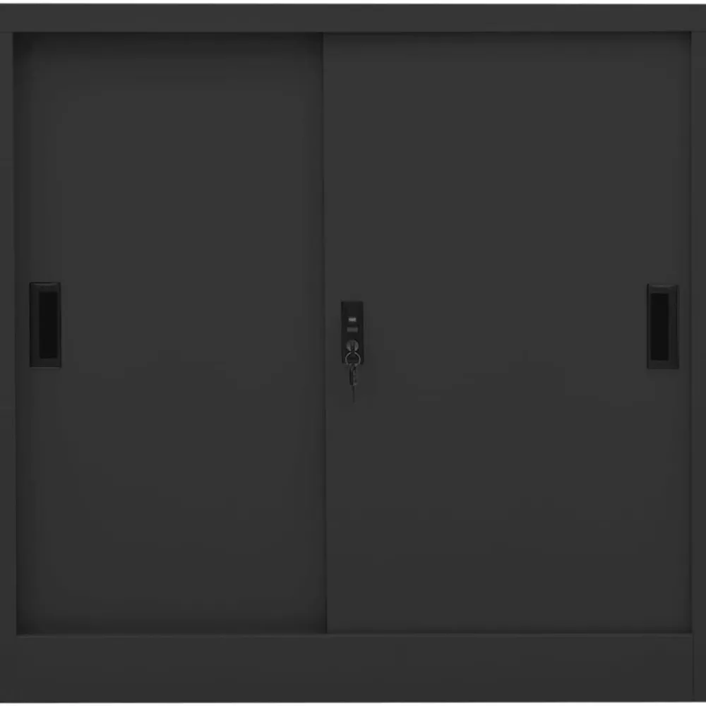 Kantoorkast met schuifdeuren 90x40x90 cm staal kleurig>vidaXL New