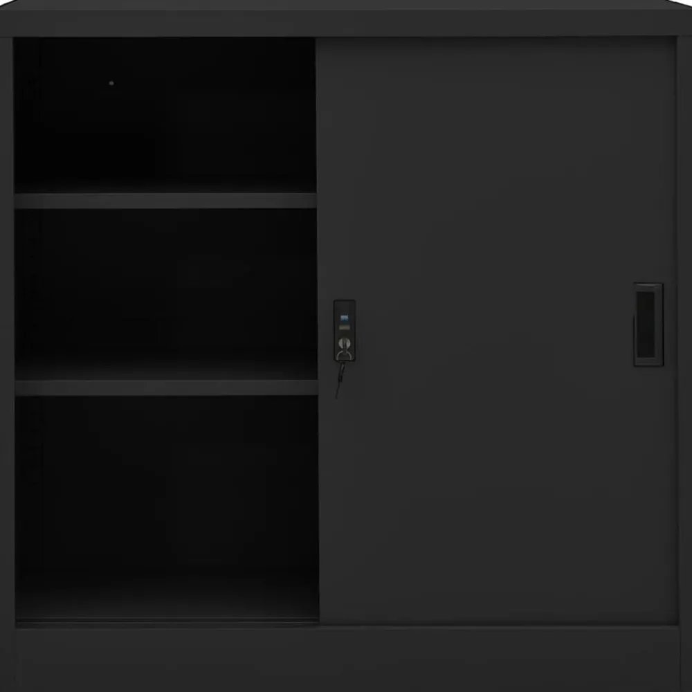 Kantoorkast met schuifdeuren 90x40x90 cm staal kleurig>vidaXL New