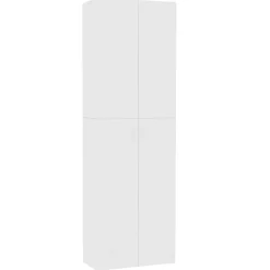 Kasten & Opbergmeubelen*vidaXL Kantoorkast 60x32x190 cm bewerkt hout Wit