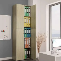 Kantoorkast 60x32x190 cm bewerkt hout kleurig>vidaXL Sale