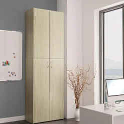 Kantoorkast 60x32x190 cm bewerkt hout kleurig><noscript><img width=