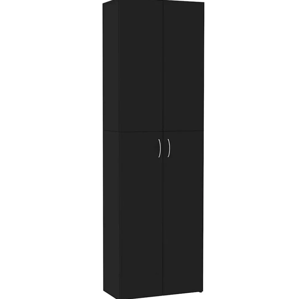 Kasten & Opbergmeubelen*vidaXL Kantoorkast 60x32x190 cm bewerkt hout Zwart