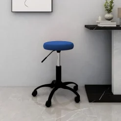 Kantoormeubelen*vidaXL Kantoorstoel draaibaar fluweel Blauw