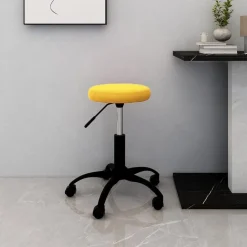 Kantoormeubelen*vidaXL Kantoorstoel draaibaar fluweel Mosterdgeel