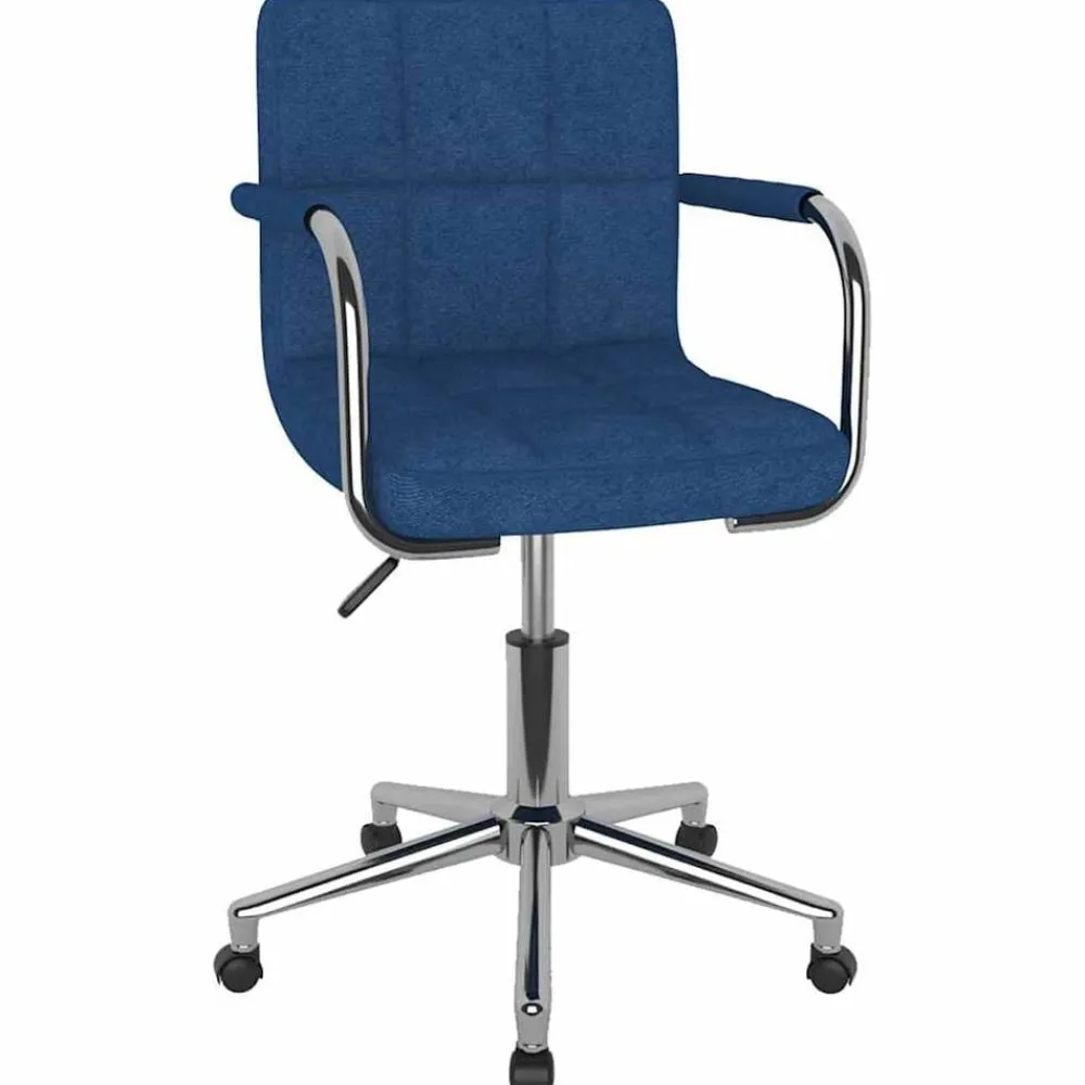 Kantoormeubelen*vidaXL Kantoorstoel draaibaar stof Blauw