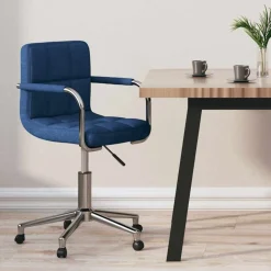 Kantoormeubelen*vidaXL Kantoorstoel draaibaar stof Blauw