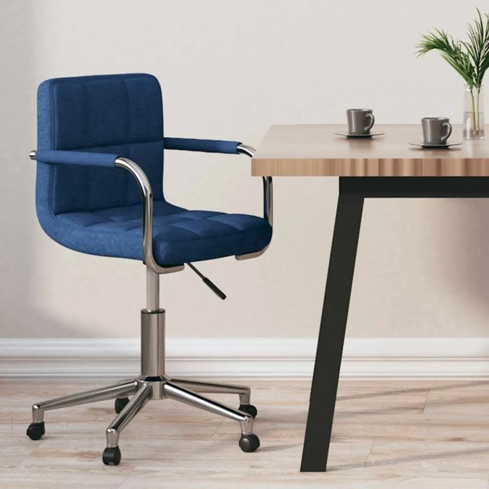 Kantoormeubelen*vidaXL Kantoorstoel draaibaar stof Blauw