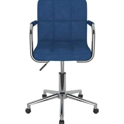 Kantoormeubelen*vidaXL Kantoorstoel draaibaar stof Blauw