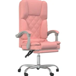 Kantoormeubelen*vidaXL Kantoorstoel massage verstelbaar kunstleer Roze