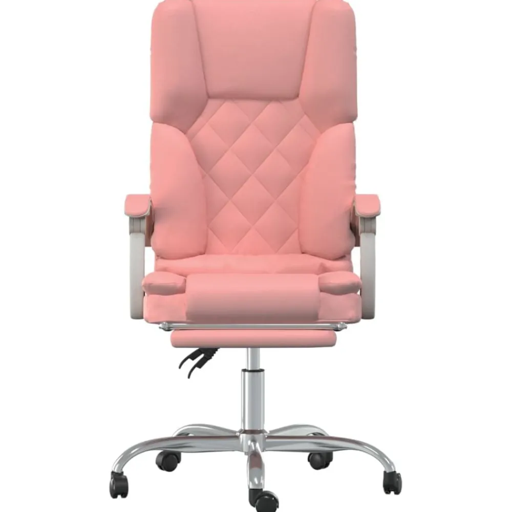 Kantoormeubelen*vidaXL Kantoorstoel massage verstelbaar kunstleer Roze
