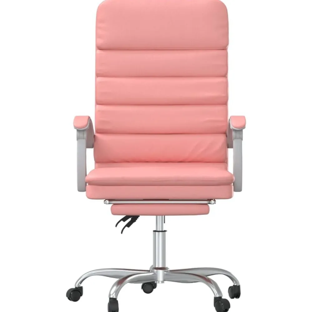 Kantoormeubelen*vidaXL Kantoorstoel massage verstelbaar kunstleer Roze
