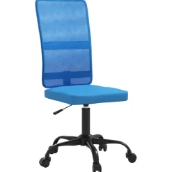 Kantoormeubelen*vidaXL Kantoorstoel verstelbare hoogte mesh stof Blauw