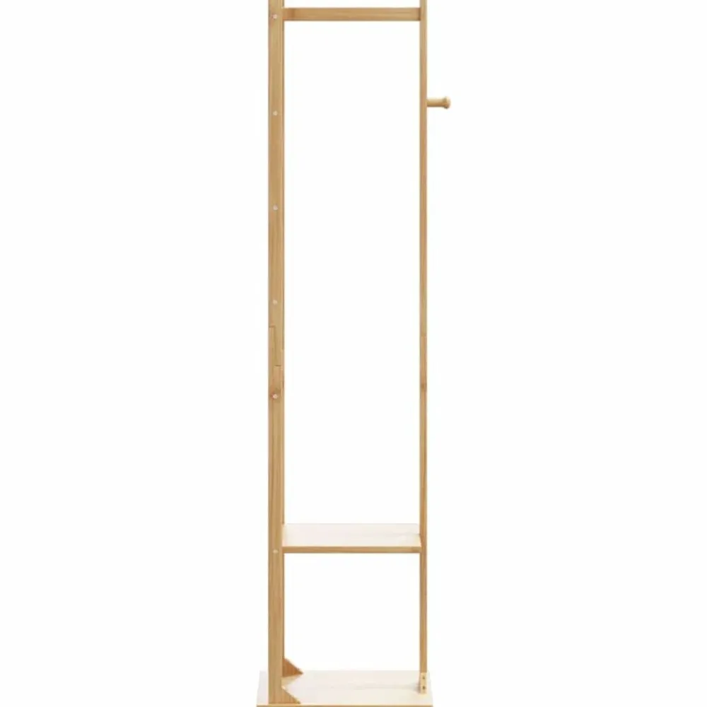 Kapstok met haken en schappen 38,5x30x156 cm bamboe>vidaXL Outlet