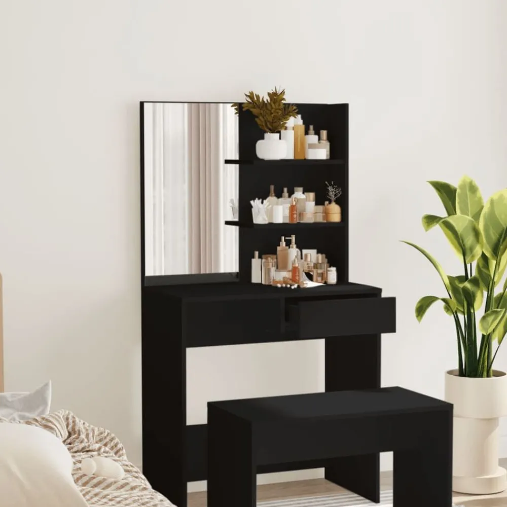 Kaptafel met spiegel 74,5x40x141 cm>vidaXL Outlet