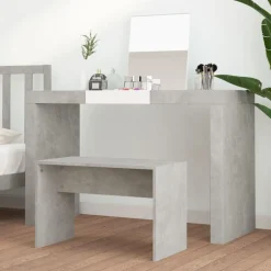 Bankjes*vidaXL Kaptafelkruk 70x35x45 cm bewerkt hout Betongrijs